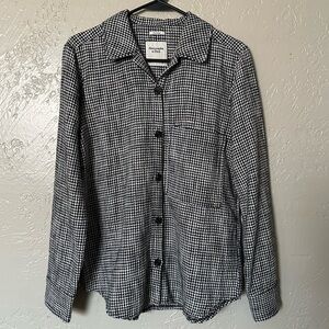 Abercrombie & Fitch Oversized Houndstooth Button-Down